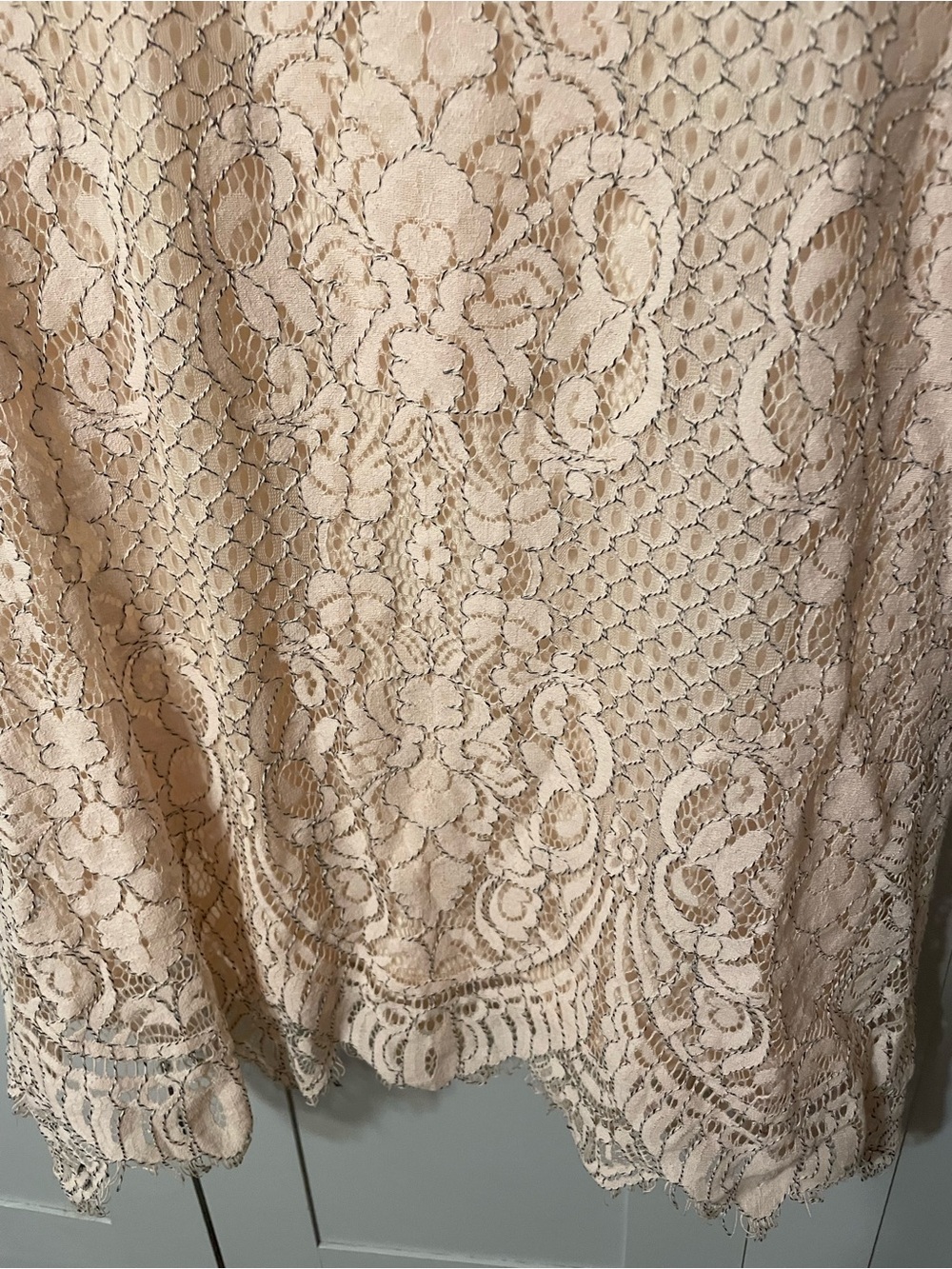 Alfani Blush Lace Bell-Sleeve Women's Top - Picture 7 of 16